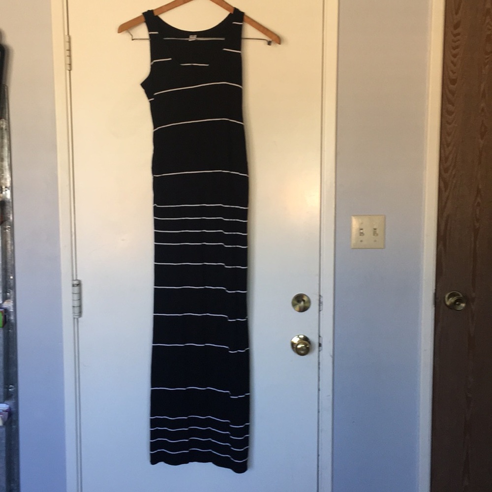 Maternity Striped maxi tank dress